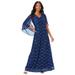 Plus Size Women's Sleeveless Lace Gown by Roaman's in Evening Blue (Size 42 W)