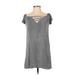 Sadie & Sage Casual Dress - Shift: Gray Dresses - Women's Size Small