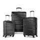 Samsonite Evolve Se Hardside Expandable Luggage with Double Spinner Wheels, Bass Black, 3PC Set (CO/M/L), Evolve Se Hardside Expandable Luggage with Double Spinner Wheels