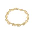 CARISSIMA Gold Women's 9ct Yellow Gold Textured Twist Curb Bracelet 19cm/7.5"