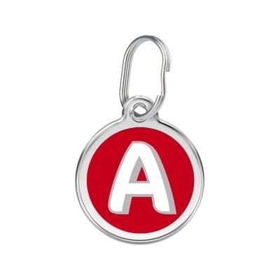 Red Dingo Alphabet Stainless Steel Personalized Dog & Cat ID Tag, Letter A, Small