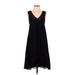 Sugar Lips Casual Dress - High/Low: Black Solid Dresses - Women's Size X-Small