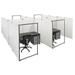 12'W x 12'D x 5'H Economy White Laminate Set of 4 Fully Furnished Modular Offices
