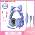 Nachtstern-Téléphone de sauna filaire violet avec micro pour filles casque PC stéréo à réduction de