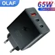OlPG-Chargeur USB à 3 ports 65W/105W charge rapide type C QC 3.0 adaptateur pour téléphone
