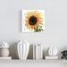 Big Sunflower - 08X08 Print On Canvas in Brown/Green/Yellow Begin Edition International Inc | 8 H x 8 W x 1.5 D in | Wayfair 2080-0808-FL343