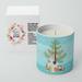 Caroline's Treasures Japanese Bobtail Cat Merry Christmas 10 Oz Decorative Soy Candle Soy in Blue/Brown/Green | 3.75 H x 3.25 W x 3.25 D in | Wayfair