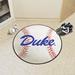 White 27 x 27 x 0.5 in Kitchen Mat - FANMATS Duke_Duke Blue Devils Baseball Rug - 27In. Diameter Plastic | 27 H x 27 W x 0.5 D in | Wayfair 35663