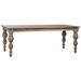 Maeve 84-inch Rectangular Reclaimed Pine Dining Table with Carved Four Poster Legs Finished in an Antique Seal