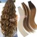 Benehair 40 Pcs Thick Skin Weft Tape In 100% Remy Human Hair Extensions Full Head 20 Pcs Invisible Brown
