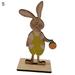 Easter Ornament Cartoon DIY Wood Desktop Decoration Easter Rabbit Ornament for Holiday