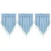 Xinqinghao 3PC Solid Color Finished Curtain Curtain Drapery 51x24 Bedroom Home Decoration Triangle Curtain Curtain Screen Kitchen Short Curtain Sky Blue