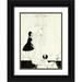 Beardsley Aubrey 19x24 Black Ornate Wood Framed with Double Matting Museum Art Print Titled - Yellow Book 1894 Vol.2 - Marionettes 2