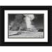 Frank Jacob W. 24x17 Black Ornate Wood Framed with Double Matting Museum Art Print Titled - Winter Solstice Castle Geyser Eruption Yellowstone National Park