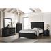 Red Barrel Studio® Vahey Black Panel Bedroom Set Special 4 Bed Dresser Mirror Nightstand Wood in Black/Brown | 53.3 H x 42.9 W x 76 D in | Wayfair