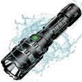 2500 Lumens LED Flashlight USB Rechargeable Waterproof Searchlight Super Bright 5 Modes LED Flashlight with 2 batteries for Hiking Hunting Camping Outdoor Sport