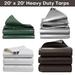 20 x 20 Super Heavy Duty 16 Mil Tarp Extra Thick Waterproof Poly Tarp Cover Rip and Tear Proof Tarpaulin