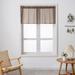 Fashnice Half Window Curtain Decor Kitchen Curtains Rod Pocket Simple Short Valance Semi-sheer Living Room Luxury Tiers Panels Solid Color Home Chocolate Color W:59 x H:18