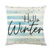 Shpwfbe Room Decor Throw Pillow Covers Throw Pillow Cover Linen Print Blue Stripe Home Sofa Cushion Cover Pillow Christmas Decorations