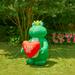 The Holiday Aisle® Eesi Lighted Valentine's Frog Inflatable Polyester | 71 H x 45.25 W x 41.5 D in | Wayfair 0EF1F8E1259A4D7AA70021D957EE93D3