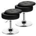 Latitude Run® Vanity Stool Faux Leather/Wood/Upholstered/Leather in White/Black | 26 H x 16.5 W x 16.5 D in | Wayfair