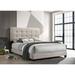 Lark Manor™ Alixe Tufted Low Profile Panel Bed Upholstered/Polyester in White | 50 H x 67 W x 83 D in | Wayfair 34C6F24E678D494D8A17B41EE8CD4FA1