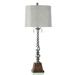 Wade Logan® Avarika Adjustable USB Table Lamp Fabric in Brown/Gray | 40.87 H x 5.5 W x 5.5 D in | Wayfair FFA82ED54D88479CBD41E3A310C35A00