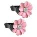 Unique Bargains 2pcs Car Faux Crystal Flower Shape Clips for Air Conditioner Outlet Vent Decorations Clip Pink