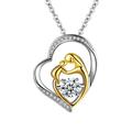 Kayannuo Christmas Clearance Creative Love Zircon Mother Love Necklace Mother s Day Pendant Necklace