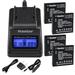 Kastar Charger and Battery 4-Pack for Panasonic DMW-BCK7 Lumix DMC-FH27 DMC-FP7 DMC-FS22 FS28 FS35 FS37 FS40 FS45 DMC-FT25 DMC-FX77 FX78 FX80 FX90 DMC-S1 S2 S3 S5 DMC-SZ1 SZ5 SZ7 DMC-TS20 SZ25