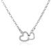 Kayannuo Back to School Clearance Ladies Fashion Diamond Love Necklace Double Peach Heart Pendant Clavicle Chain Necklace