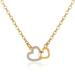 Kayannuo Christmas Clearance Ladies Fashion Diamond Love Necklace Double Peach Heart Pendant Clavicle Chain Necklace