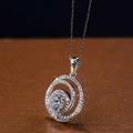 Kayannuo Christmas Clearance Women Fashion Ultra Flash Micro Inlaid Zircon Geometric Zircon Round Shape Pendant Necklace