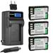 Kastar 3-Pack BLM1 BLM-1 PS-BLM1 Battery and LCD AC Charger Compatible with Olympus BLM-1 BLM-1S BLM-01 BLM01 PS-BLM1 BCM-2 Battery and Charger Olympus HLD-2 battery grip HLD-4 Battery Grip