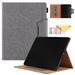 TECH CIRCLE Case for iPad 10th Generation 10.9 Inch (2022 Model) Multi-Angle Viewing Protective Stand Cover with Pencil Holder & Pocket Auto Sleep/Wake Folio PU Leather Cases for Women Men Gray