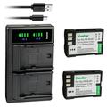 Kastar 2-Pack BLM-1 Battery and LTD2 USB Charger Replacement for Olympus BLM-1 BLM-1S BLM-01 BLM01 PS-BLM1 BCM-2 E-1 E1 E-3 E3 E-30 E30 E-520 E520 EVOLT E-300 E300 EVOLT E-330 E330