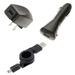 3-in-1 Home Car Charger USB Retractable Cable Compatible With Motorola Rambler Q9c Q9m Q Moto VU204 VE240 L6 K1m KRZR K1 KRZR i335 Bali Active W450 - Sony Aino u10