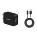 Cellet Wall Charger for LG Phoenix 5 (AT&T) - High Power (10 Watt/2.1 Amp) USB Wall Charger with Detachable Type-C USB Cable (4 feet) and Atom Wipe