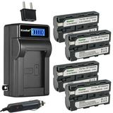 Kastar 4-Pack NP-F570 Battery and LCD AC Charger Compatible with Sony DSR-PD170 DSR-PD190 DSR-V10 Sony EVO-250 DKC-FP3 Sony GV-A100 GV-A500 GV-A500E GV-A700 GV-D200 GV-D300 GV-D700 GV-D800 GV-D900