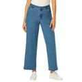 Plus Size Women's Stretch Wide-Leg Ankle Jean by Woman Within in Medium Stonewash (Size 24 W)