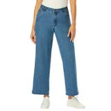 Plus Size Women's Stretch Wide-Leg Ankle Jean by Woman Within in Medium Stonewash (Size 24 W)