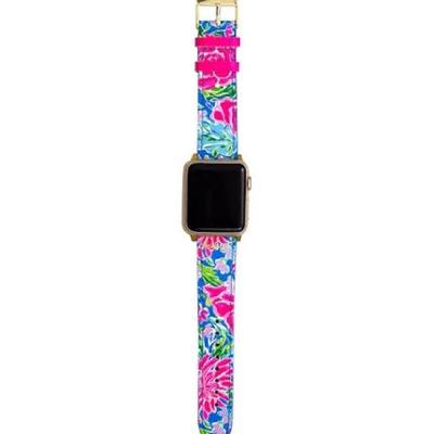 Lilly Pulitzer Jewelry | Apple Watch Band In Bunny Business (Apple Watch Not Included) | Color: Gold | Size: Os