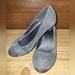 American Eagle Outfitters Shoes | American Eagle Glitter Kitten Heels In Size 3 Euc. | Color: Silver | Size: 3