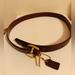 Coach Accessories | Coach Brown Snake Skin Look Leather Women's Belt Size Small. | Color: Brown | Size: Os