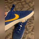 Nike Shoes | Mens Nike Game Blue Suede Skate Sneaks Sz 11 | Color: Blue/Gold | Size: 11