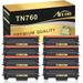 Arcon 8-Pack Compatible Toner for Brother TN-760 TN760 works with HL-L2350DW HL-L2395DW HL-L2370DE HL-L2390DW DCP-L2550DW MFC-L2710DW MFC-L2750DW Printers (Black)