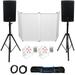 DJ Package w/ 2) JBL EON715 15 Active Speakers w/Bluetooth+Stands+Facade+Lights