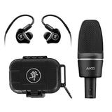 AKG C3000 Studio Recording Condenser Microphone Mic Bundle with Mackie Bluetooth Monitors