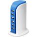 QinYing 6-Port USB Wall Charger Desktop Charging Station Quick Charge 2.1 Compatible with Compatible fo Tablets Smartphones and More(Blue)