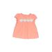 Kingkow Short Sleeve Top Orange Keyhole Tops - Kids Girl's Size 80